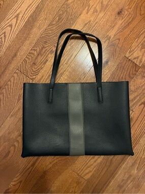 Vince Camuto Vegan Leather Black & Grey Tote